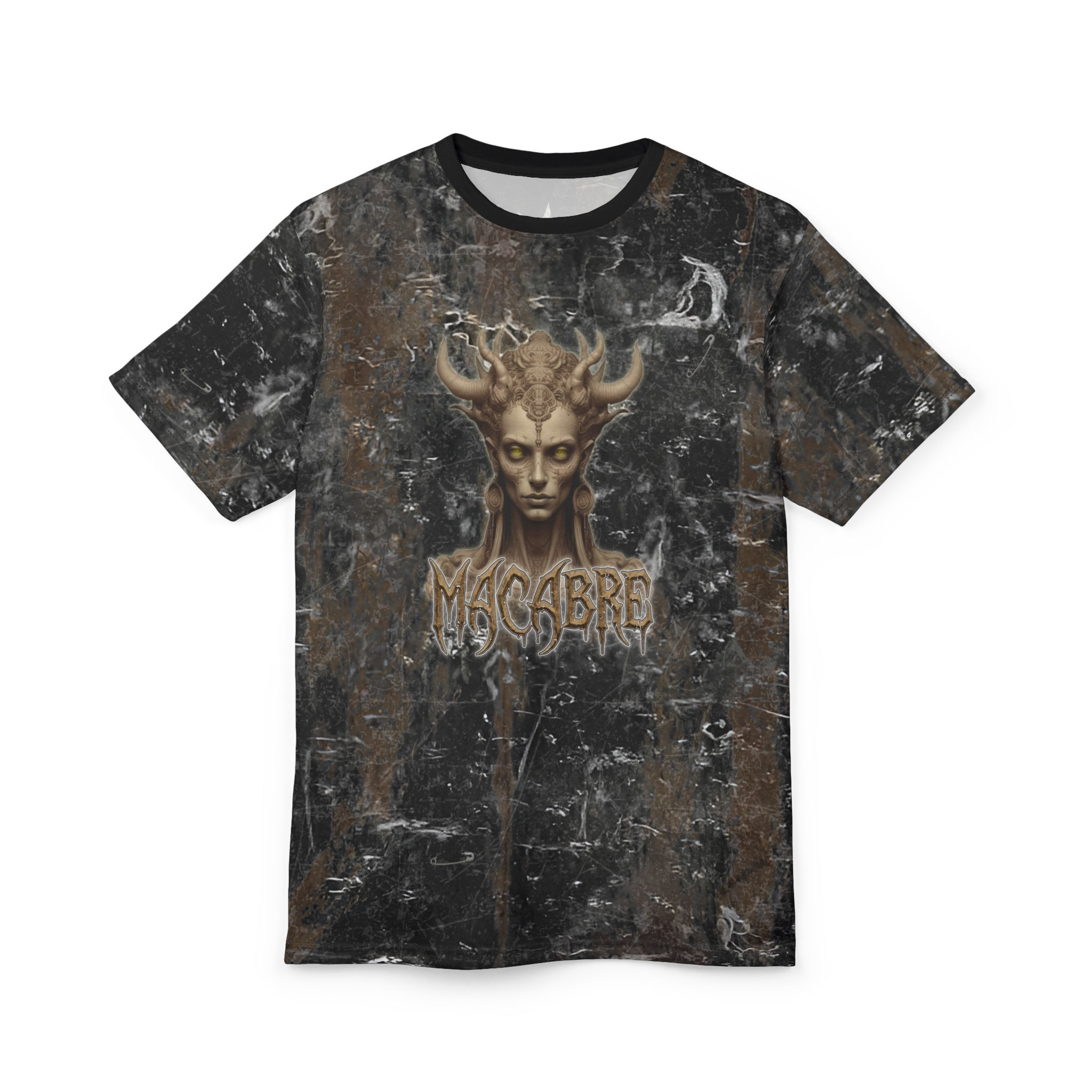 F&W Distressed Gothic Black Tee - The Macabre