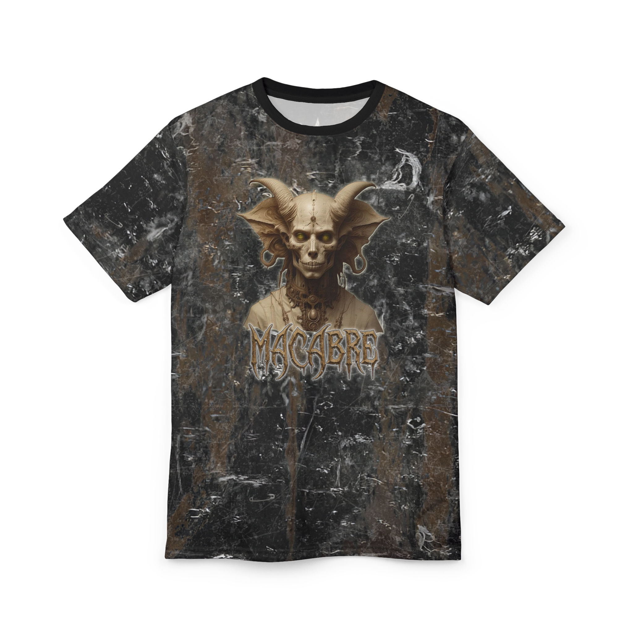F&W Distressed Gothic Black  Tee - The Macabre