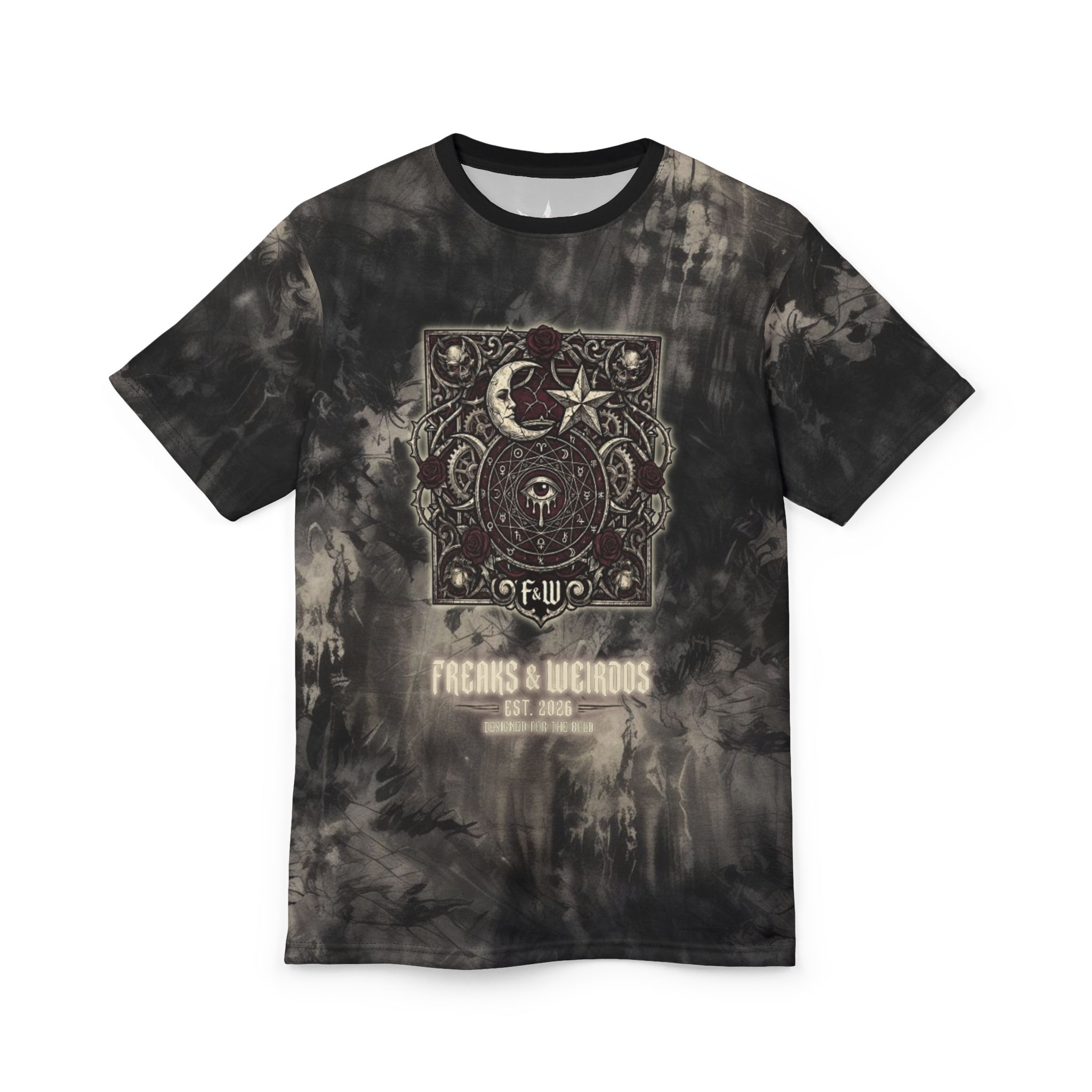 F&W Distressed Gothic Crimson Tee - FOR THE BOLD #2