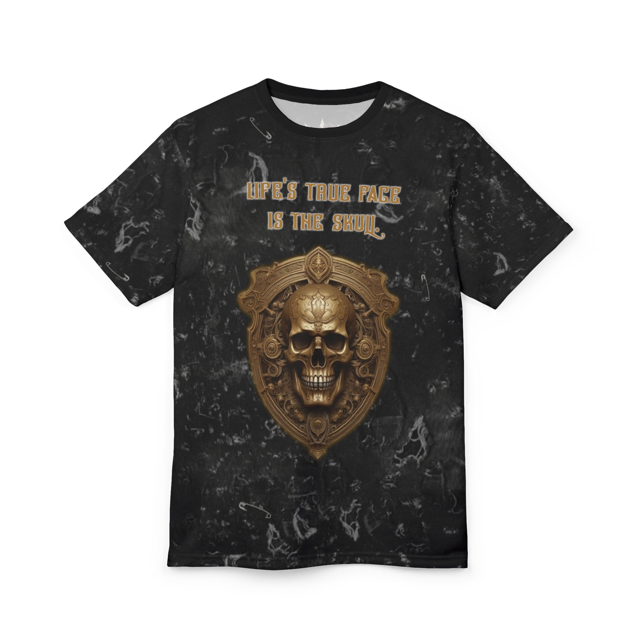 F&W Distressed Gothic Black Tee - FACE OF LIFE