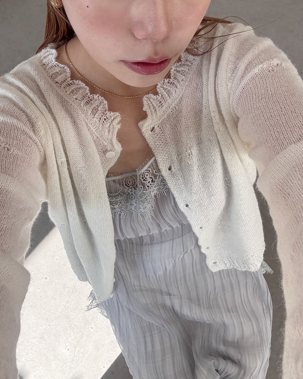 Thumbnail: lace long vest