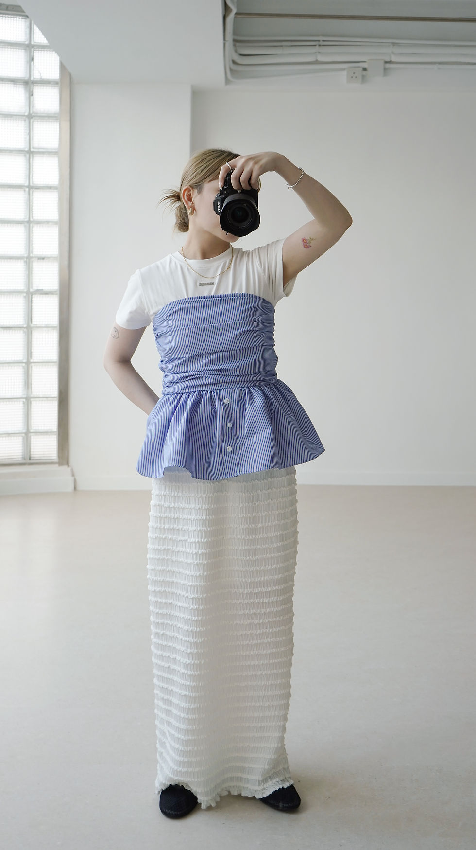Thumbnail: stripe tube blouse 