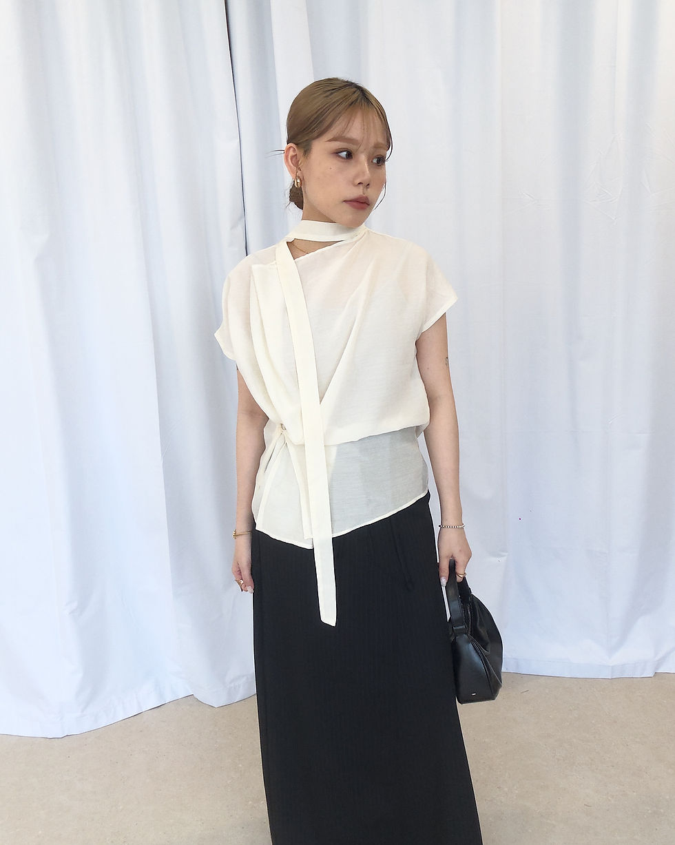 Thumbnail: 2ways tie wrap blouse 