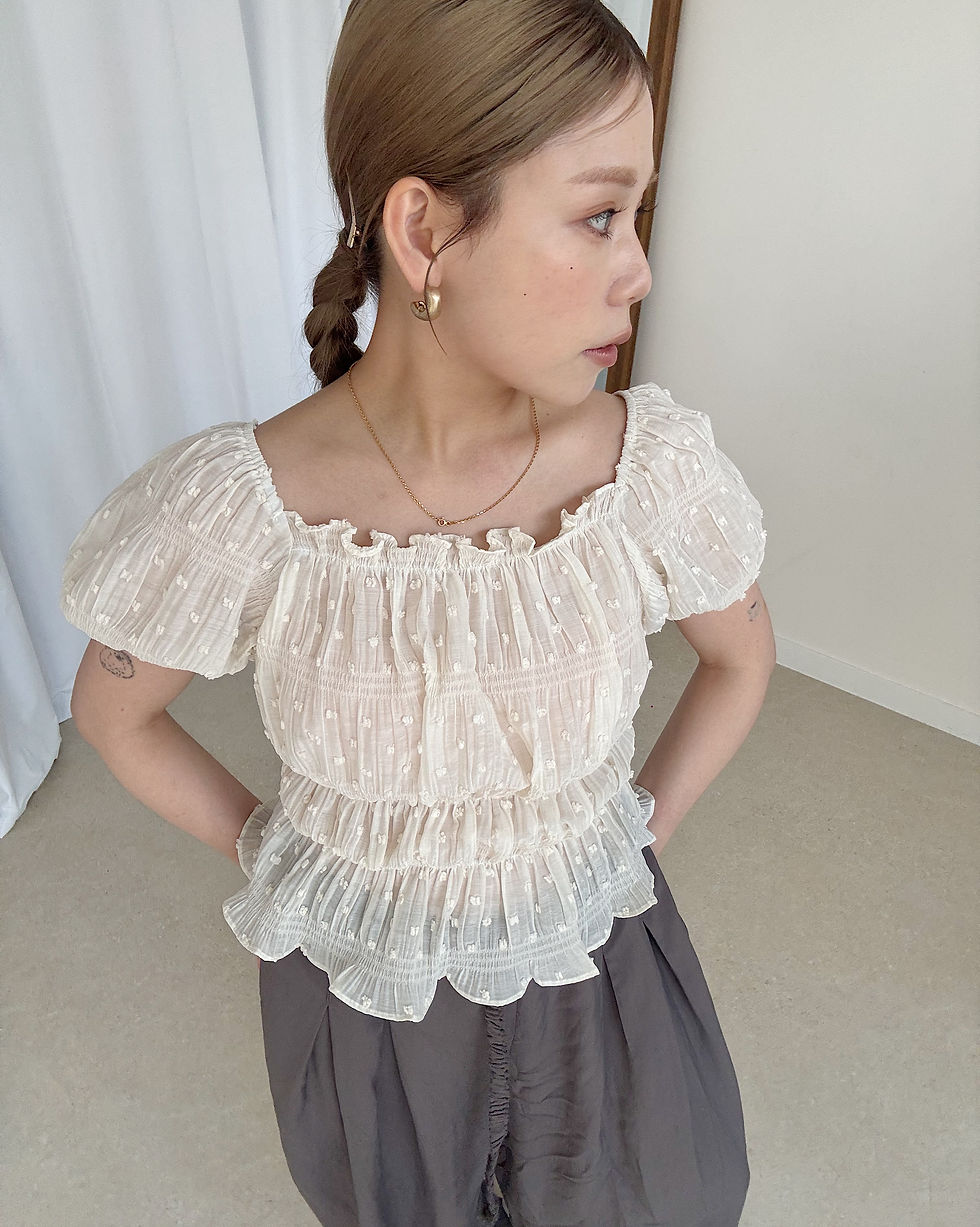 Thumbnail: dot dot puff blouse