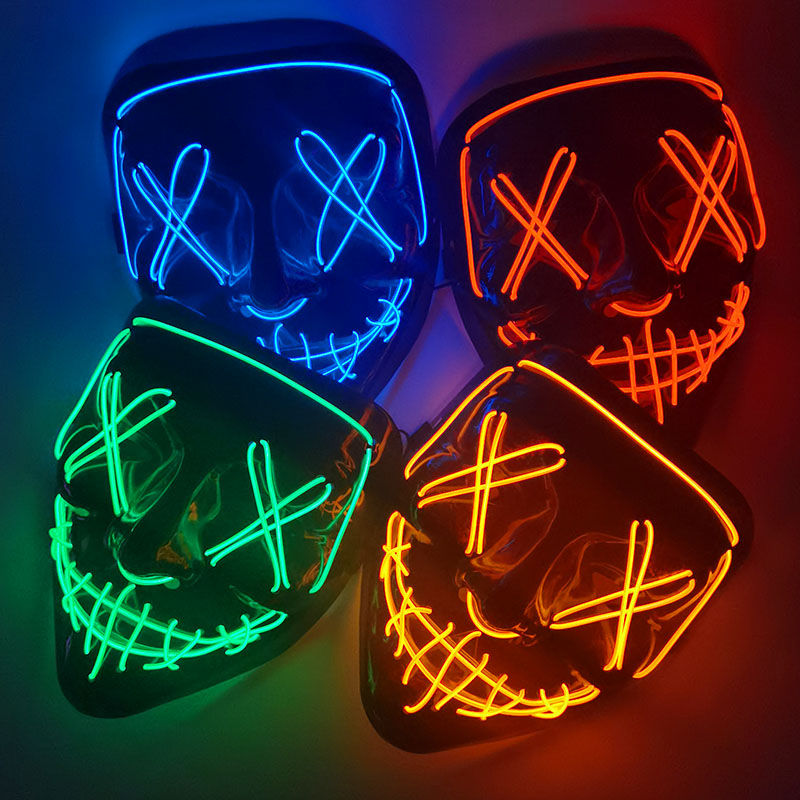 Miniatura: 2026 Scary Halloween Colplay Light up Purge Mask 