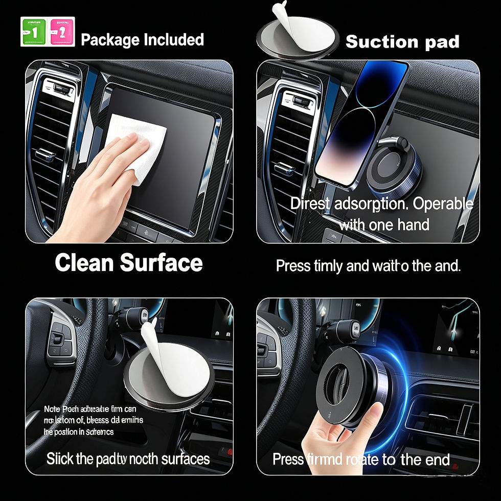Thumbnail: Upgraded Foldable Magnetic Car Phone Holder 