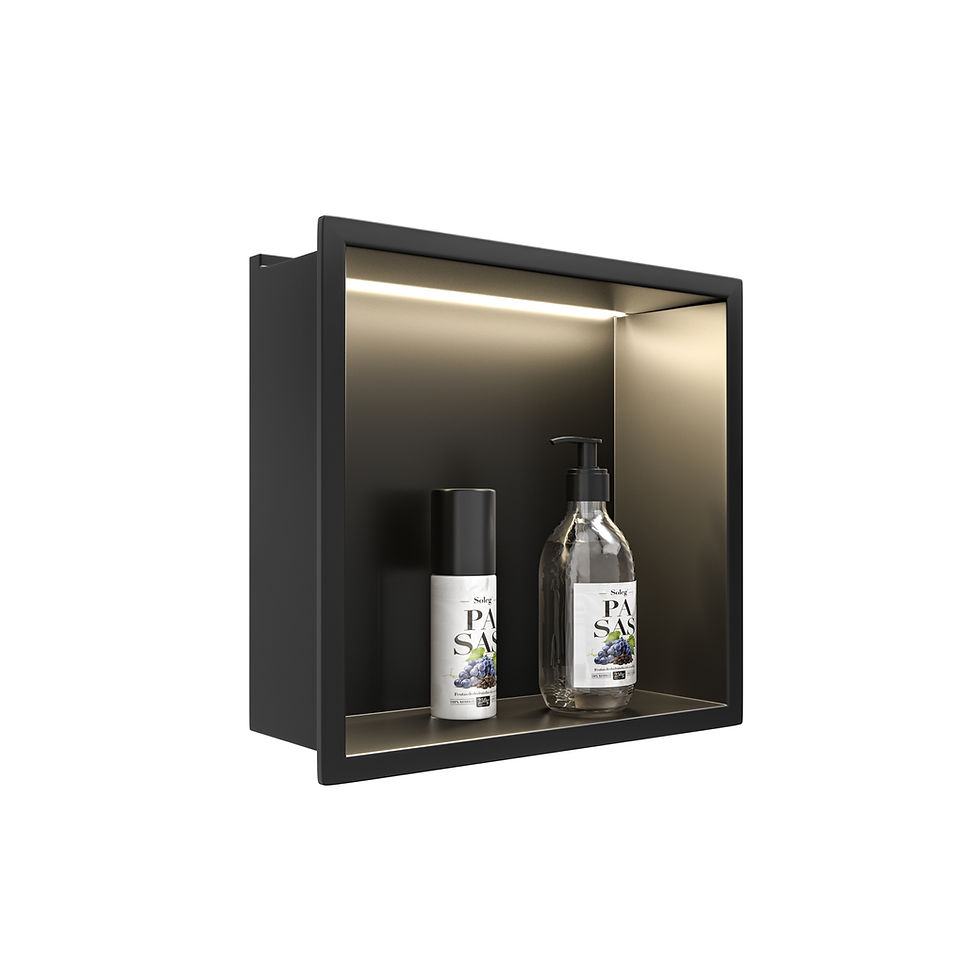 Miniatura: NEODRAIN 12x12 Inch Modern LED Niche Stainless Steel IPX65 Waterproof 