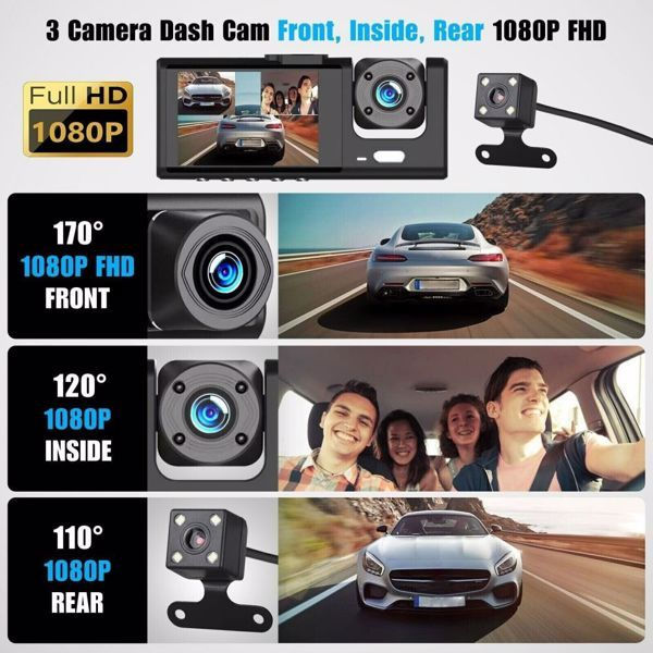 Miniatura: HD 1080P Dual Lens Car Dash Camera Fron