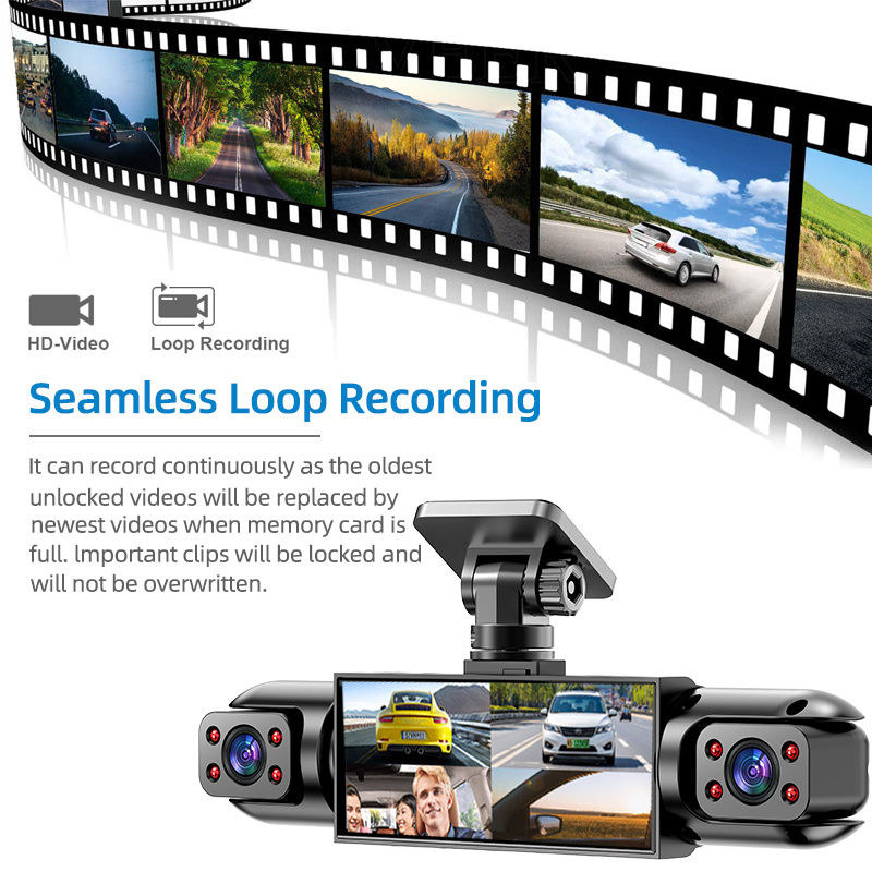 Miniatura: AXH 360° Panoramic 3/4 Lens Channel 1080P HD Ultimate Safe Driving Recorder Set
