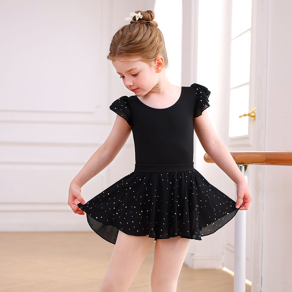 Miniatura: Polyester Ballet Dress with Flutter Sleeve Swallowtail 