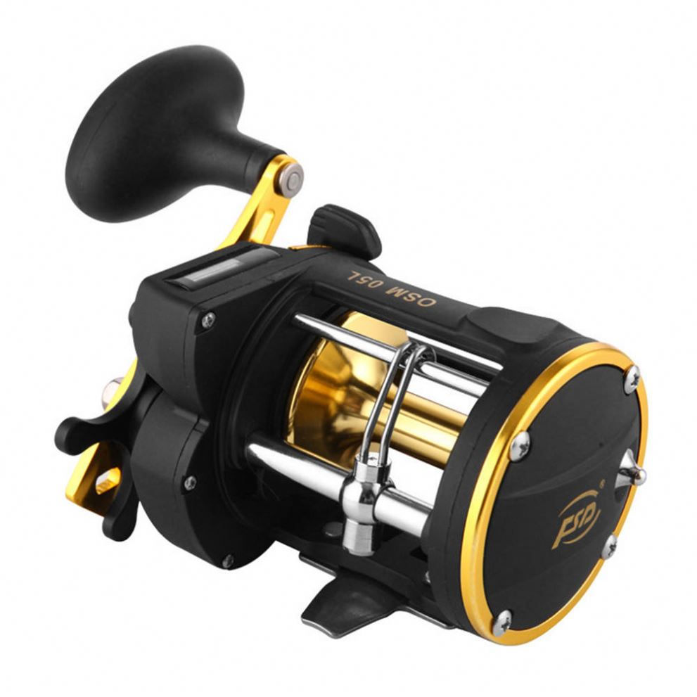 Sales1 Right Hand Fishing Drum Wheel Boat Sea Linecounter Reel with Built-in Lin