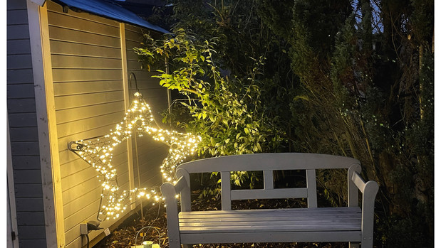 DIY Stern 1,50 Euro plus Lichterkette Weihnachten
