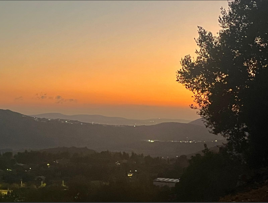 Sunset from our hotel in Amirim