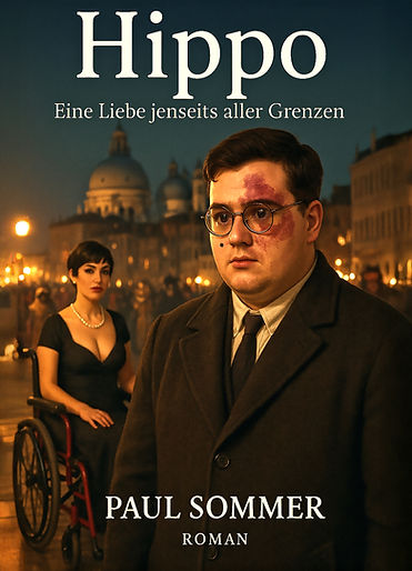 Buchcover des Science-Fiction-Romans „Hippo – Eine Liebe jenseits aller Grenzen“ von Paul Sommer.