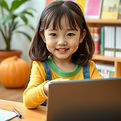 girl age 7 learning english online