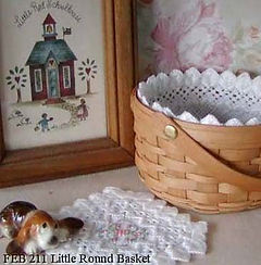 Square Mini Basket Liner and Doily, Counted Specialty Cross Hardanger Stitch Pattern