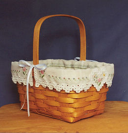 Springtime Basket Liner, Cross Specialty Hardanger Pattern
