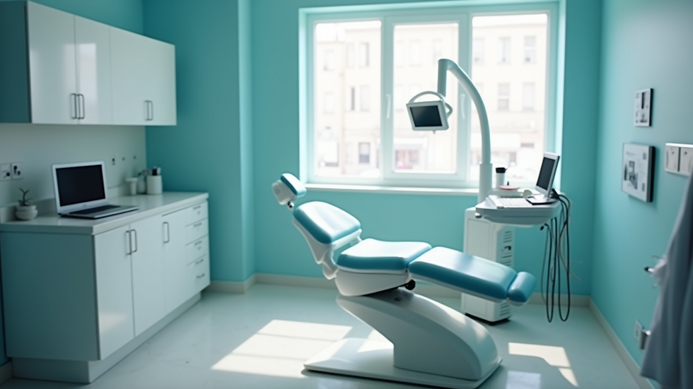 Close-up view of a medical office with aesthetic equipment