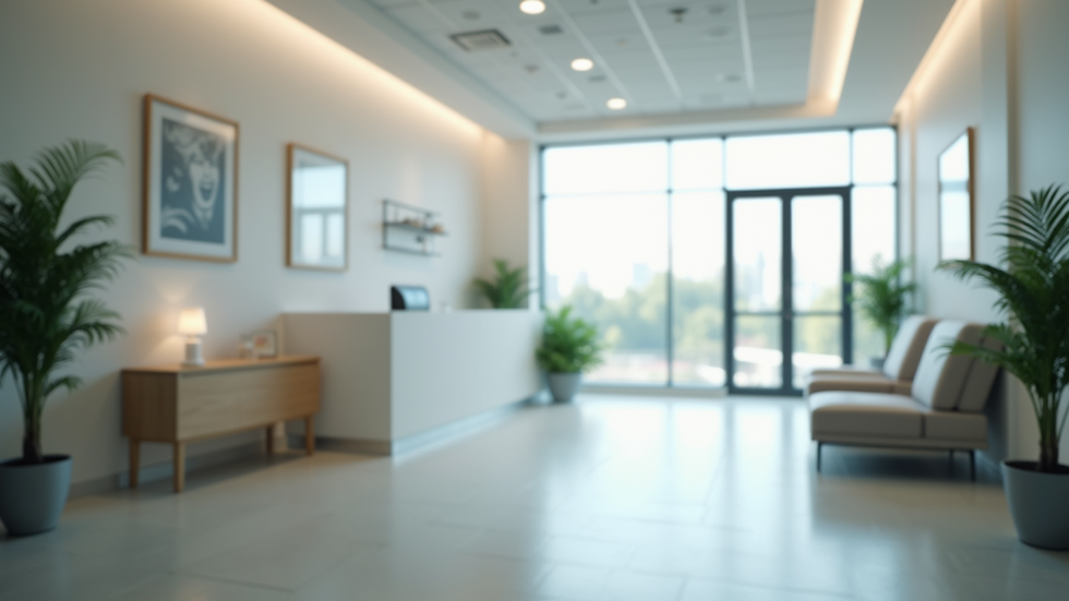 High angle view of an inviting modern clinic interior