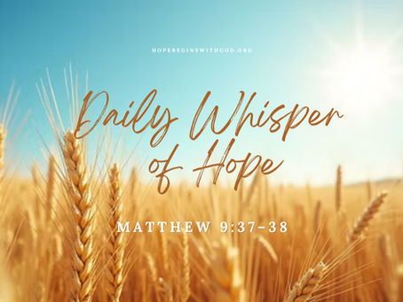 Daily Whisper of Hope blog Matthew