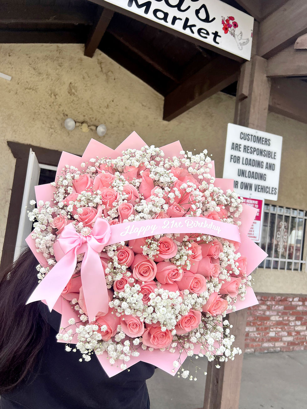 #358 - 50 Roses W/ Mixed Babies Breath