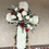 Thumbnail: #106 White, Red & Silver Rose Carnation Cross