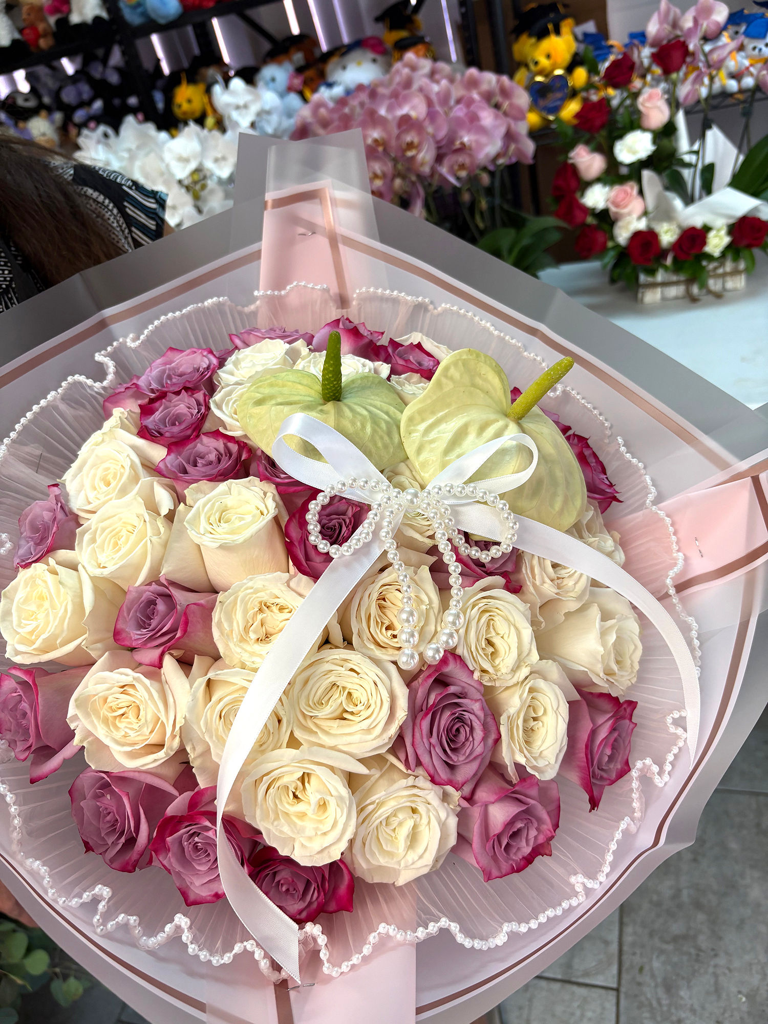 #307 - 50 Rose & Anthurium Bouquet
