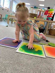 Enjoying our new sensory tiles