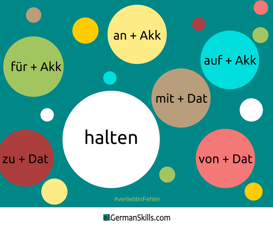 halten + Präpositionen
