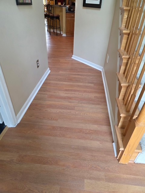 Wood flooring in a hallway