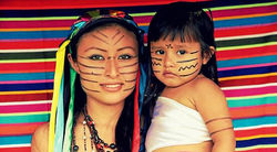 Woman&baby with Huito