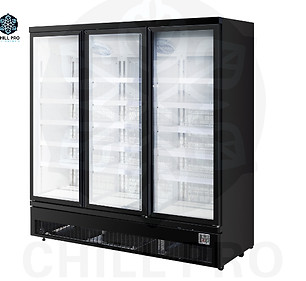 Chill Pro upright display freezer with three glass doors