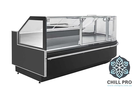 Chill Pro deli serve-over display case, straight run with squared glass front