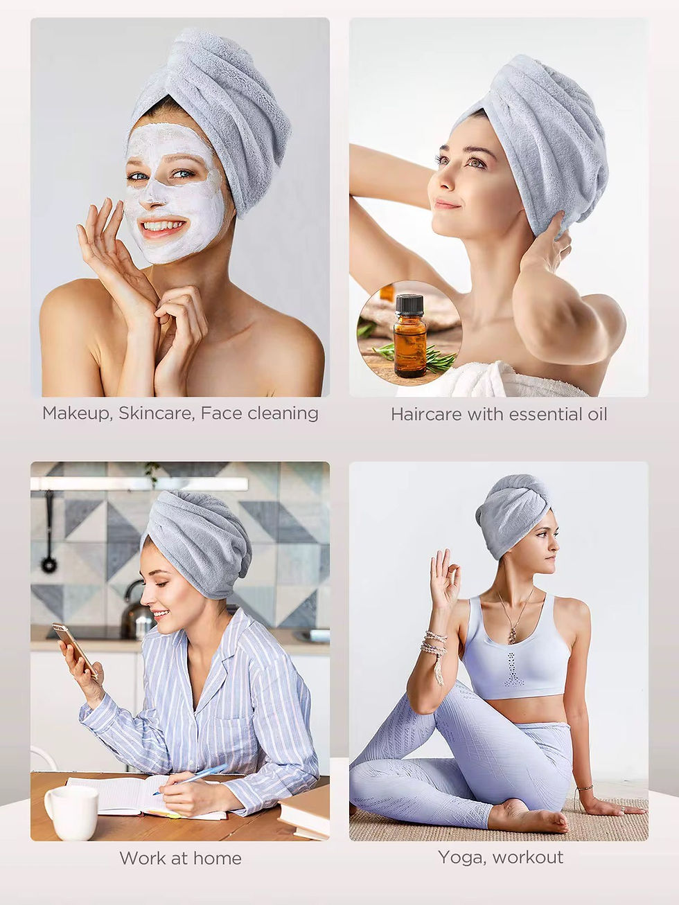 Миниатюра: HairCap מגבת מיקרופייבר לשיער