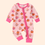 Thumbnail: Front pink pumpkin print pajamas with zipper
