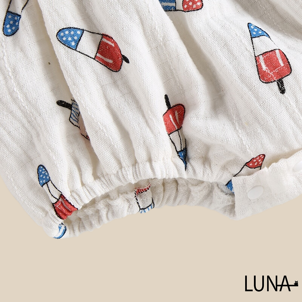 Thumbnail: 4th of July vintage print Romper