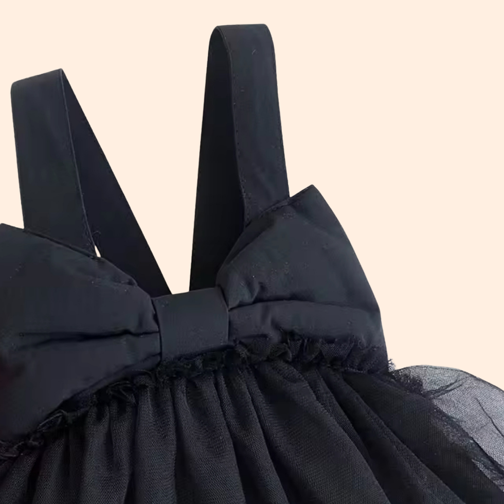 Thumbnail: Black Tutu dress detail side