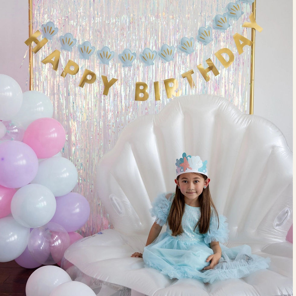 Thumbnail: Mermaid Happy Birthday Puffy Felt Banner
