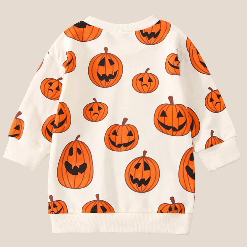 Thumbnail: back of pumpkin print sweater