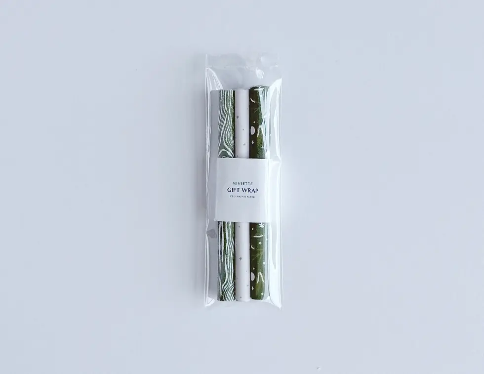 Thumbnail: Miniature Holiday Wrapping Paper – Set of 3