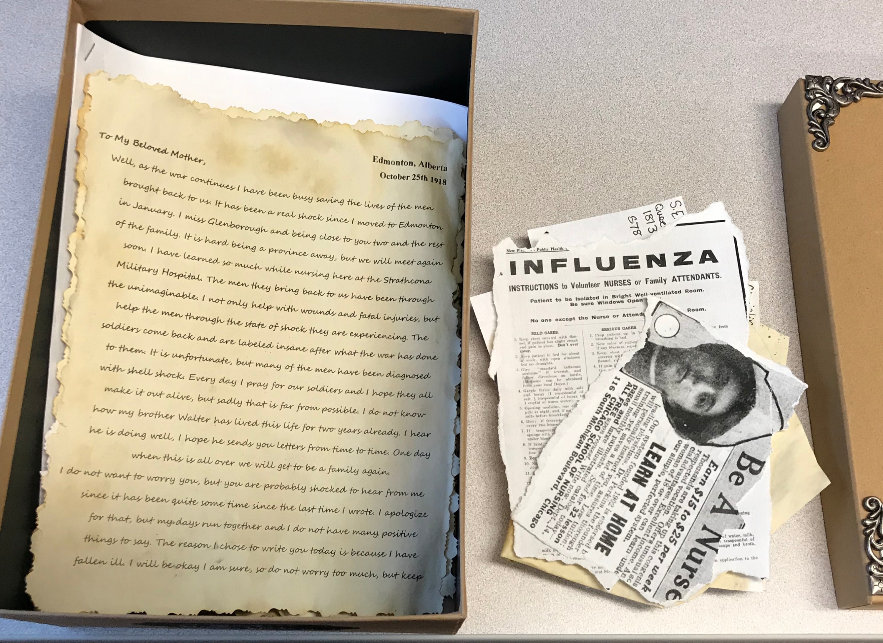 Box of Nurses' Letters