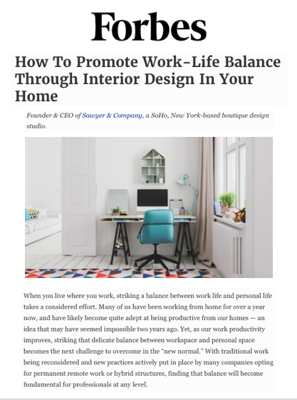 Sawyer & Company Featured in Forbes