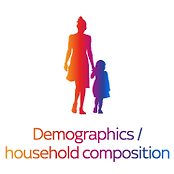 Demographics image :a mother and child silhouette