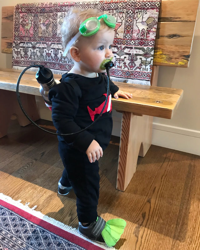 DIY Halloween Scuba Baby Costume