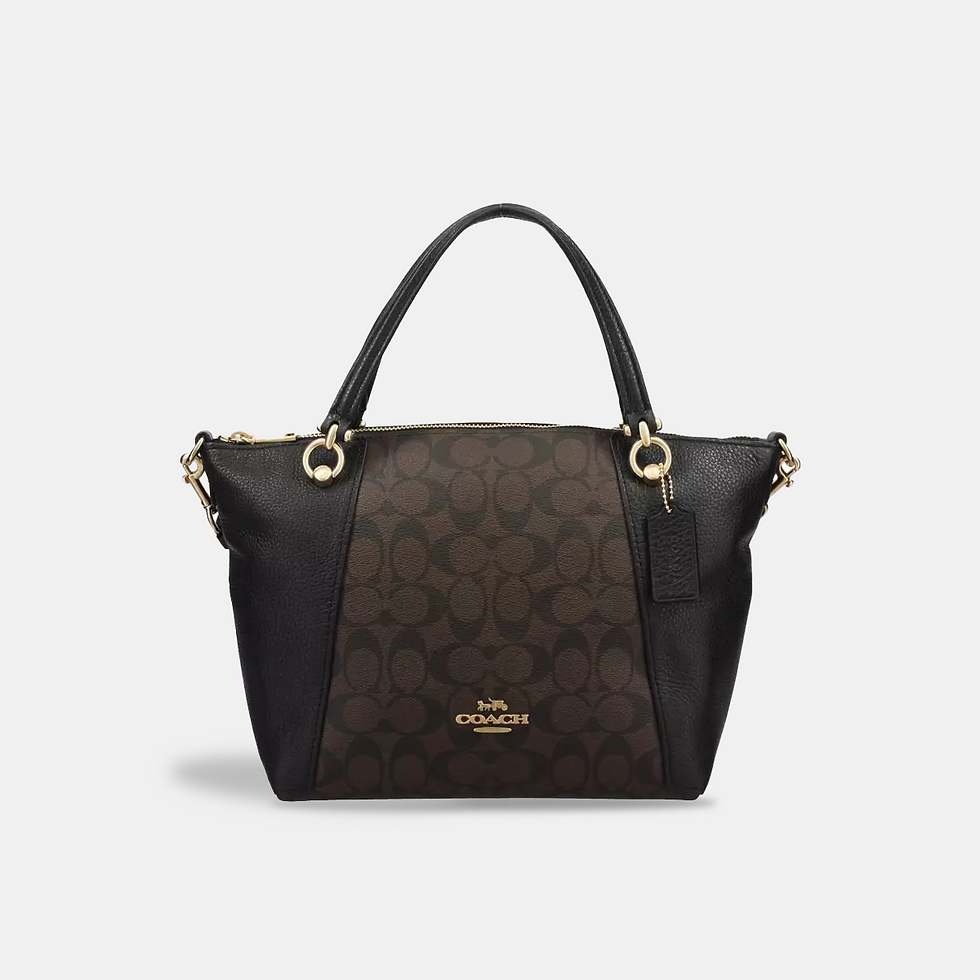 Coach Crossbody Bag Kacey Satchel in Signature Canvas Brown