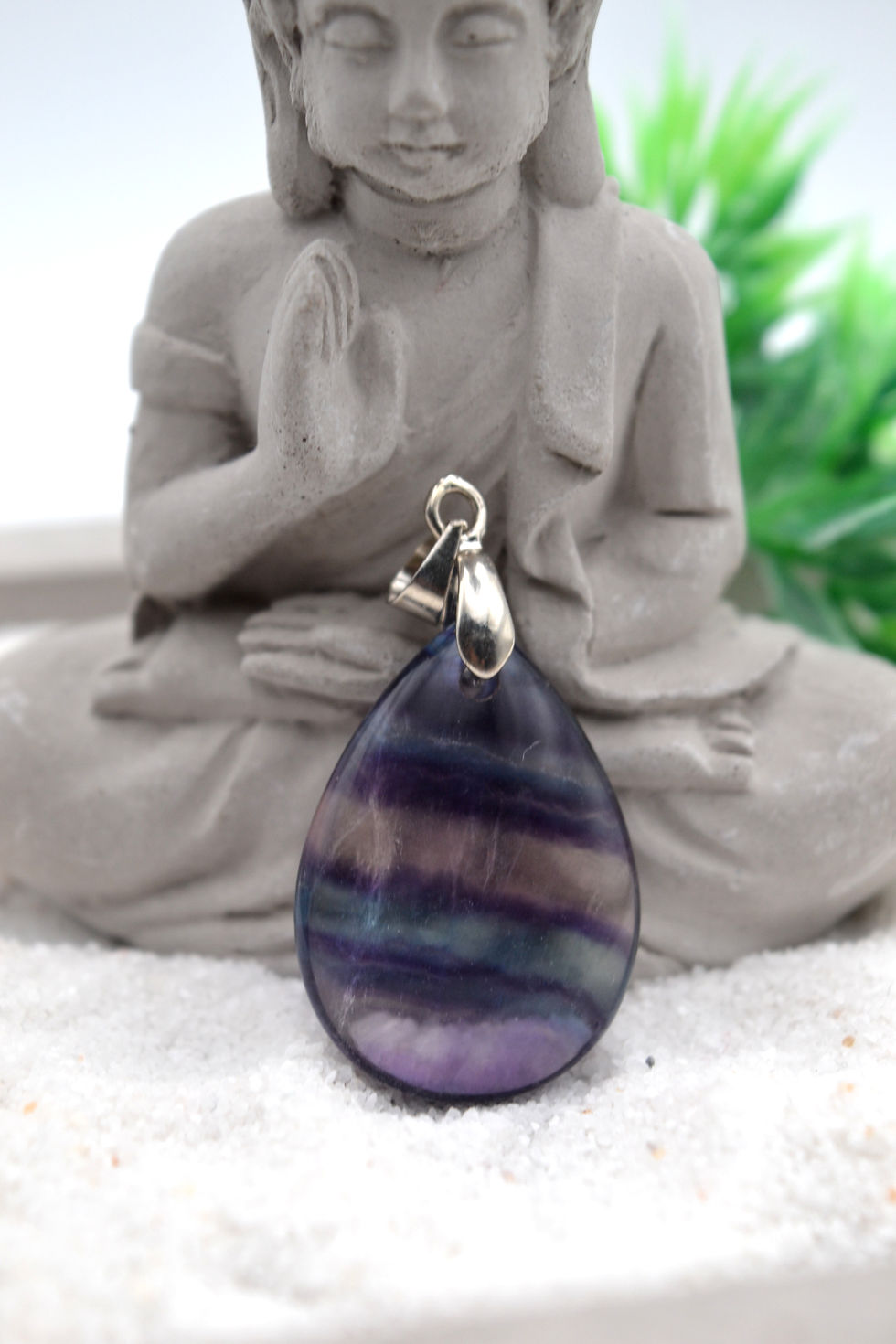Pendentif en fluorite – Pierre naturelle de concentration et clarté mentale