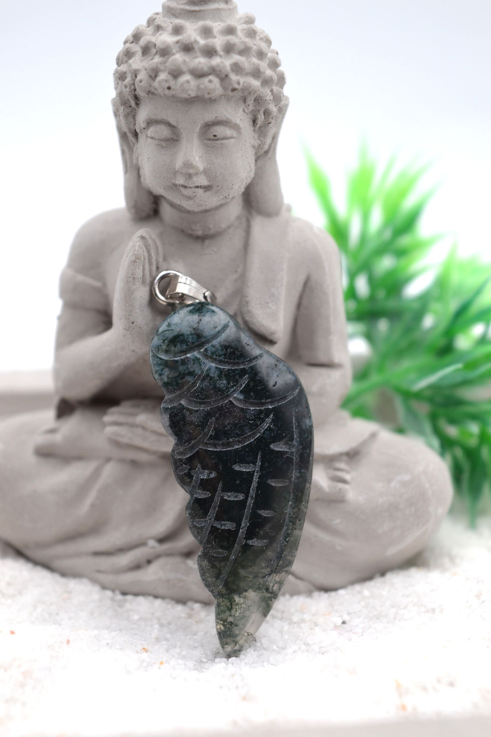 Pendentif en agate mousse