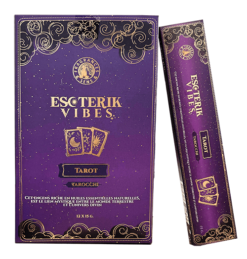 Encens Esoterik Vibes - Tarot, encens mystique inspiré des arcanes du Tarot pour méditation, guidance et purification.