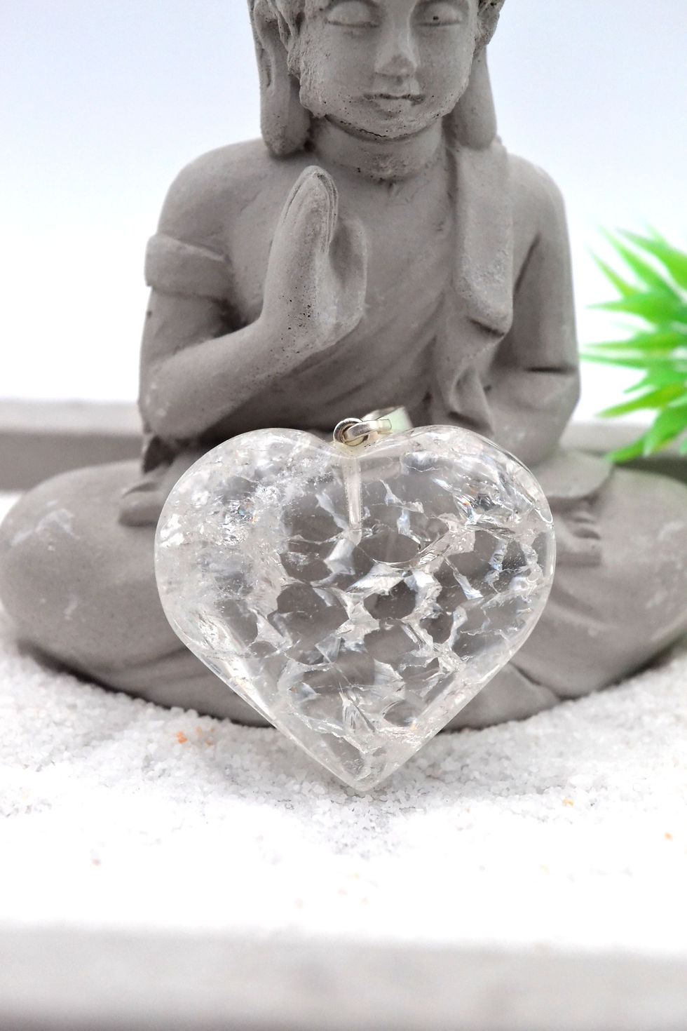 Pendentif en cristal de roche – Pierre naturelle de clarté et lumière