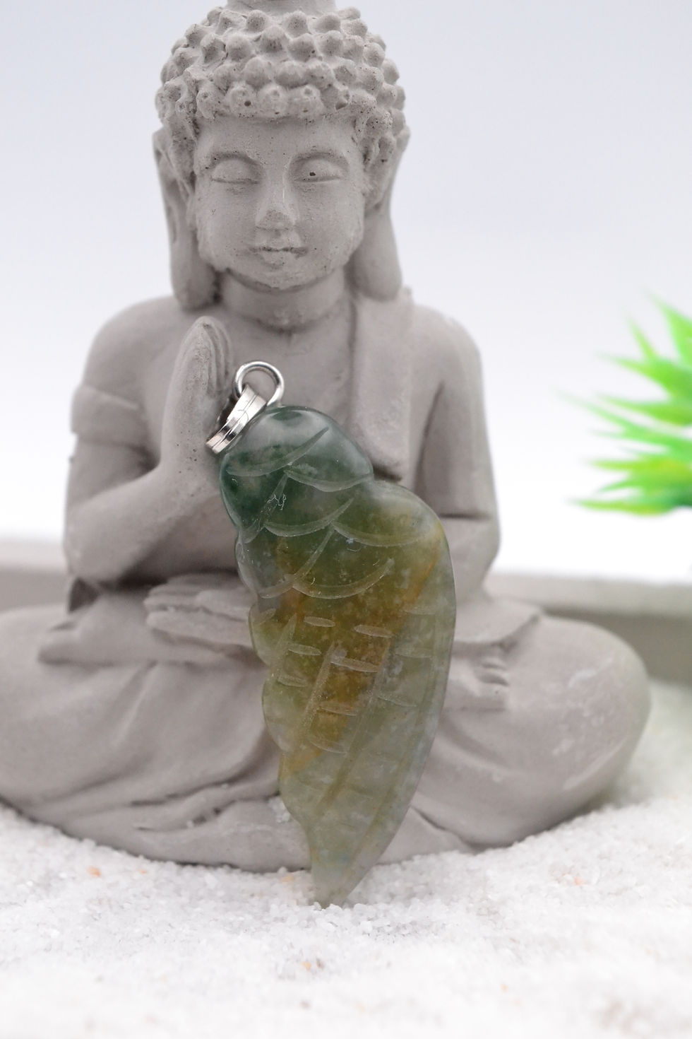 Pendentif en agate mousse